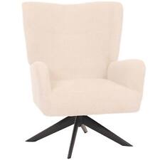 B-Ware Lounge-Sessel MCW-N65, drehbar, Stoff/Textil Chenille Metall, creme-beige