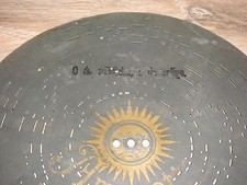 O du fröhliche Amorette Platte 30,5cm Organette Uhr crank music box 11 3/4" disc