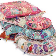 SONDERANGEBOT Indische Sitzkissen Bodenkissen Yogakissen Patchwork Kissen