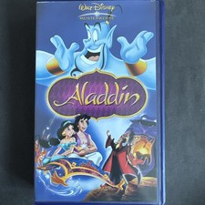 Aladdin VHS mit Hologramm Gold WaltDisney Meisterwerk Video Kassette Selten Rar