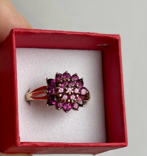 Gold 333 ring mit roten - mit,