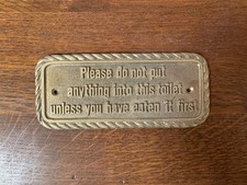 Messingschild “Please do not