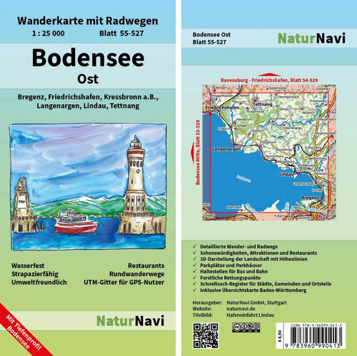 Bodensee ost wanderkarte mit - wanderkarte,