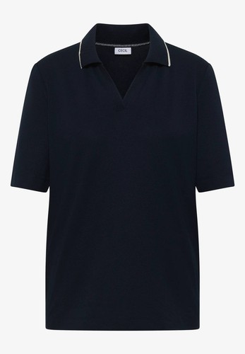 Cecil poloshirt piquet blau - poloshirt,