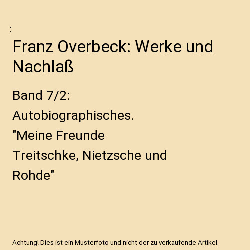 Franz overbeck werke und - franz,