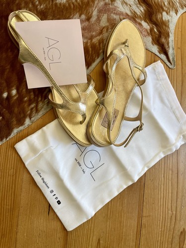 Agl sandalen leder goldfarben - ,