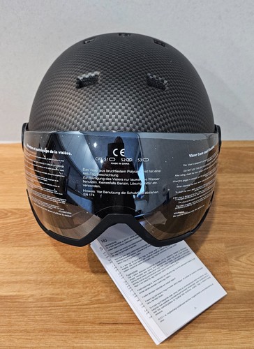 Skihelm carbon matt schwarz - matt,