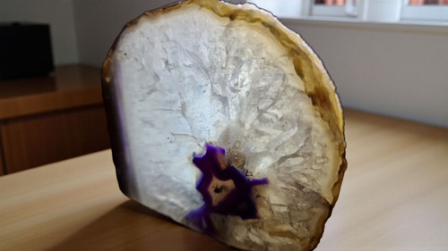 Achat-Geode-Teelichthalter