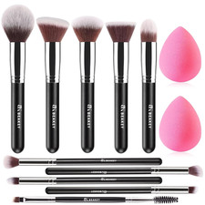 BEAKEY Pinselset Makeup Professionelles Foundation Make up Pinsel Set Premium Pu