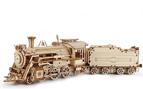 Puzzle holz dampflokomotive - puzzle,