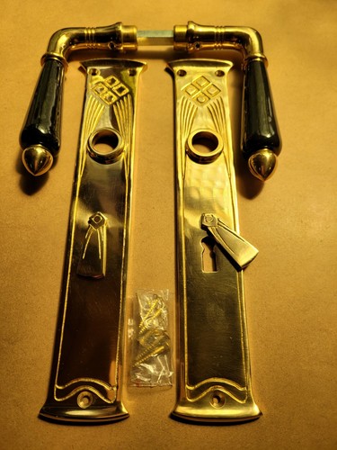 Antik messing türbeschlag - antik,