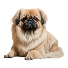6x stickers Pekingese car