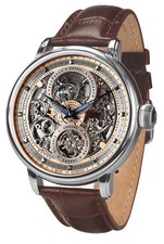 POLJOT INTERNATIONAL Herrenuhr Automatik Hermitage Braun/Silberfarben 7500.19407