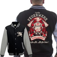 Feuerwehr 6 Collegejacke Grau