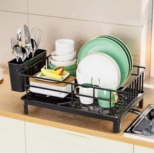 Küchenablage mit Besteckhalter und Becherhalter | Tropfschale