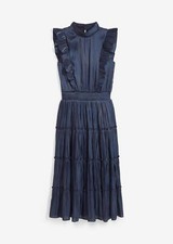 Neu Satin-Stufenkleid Gr. 46