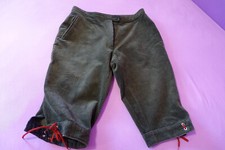 Kniebundhose Cord dunkelgrün - Gr. 22 - Schnürbundhose Damen - 60er/70er Jahre