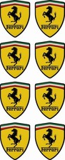 Ferrari Aufkleber 8 X Sticker Logo Tuning Wasser Dicht Wärme Schutz Wetterfest