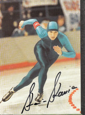 Olympia 1980 Gold * KARIN KANIA * Eisschnellauf * Original DDR-Autogrammkarte