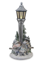 FORMANO Vogelgruppe an Laterne mit LED und Timer aus Kunststein Höhe 32 cm 2. W