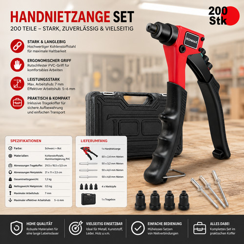 Handnietzange set nietzange - handnietzange,