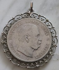MDS DEUTSCHES REICH KAISERREICH PREUSSEN FÜNF 5 MARK 1876 C "WILHELM" SILBER #