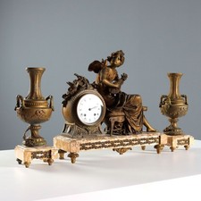 Antikes Kamin-Triptychon