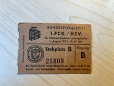 Eintrittskarte Ticket DFB Pokal Viertelfinale 1953/54 Kaiserslautern - HSV