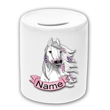 Spardose Kinder Pferd mit Name