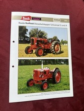 BAUTZ  NUFFIELD Traktor Dieselschlepper  3+4 1958Weltbild Prospekt Brochure
