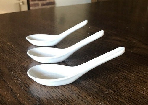 Weißer porzellan löffel 6er - weißer,