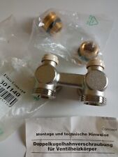  Concept Doppelkugelhahnverschraubung für Ventilheizkörper 301140 90°  rechts  