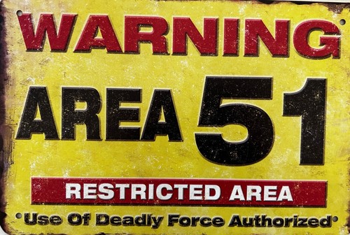 Blechschild area alien usa - alien,
