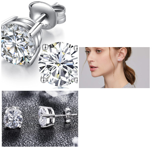 Ohrringe zirkonia 925 - zirkonia, silber