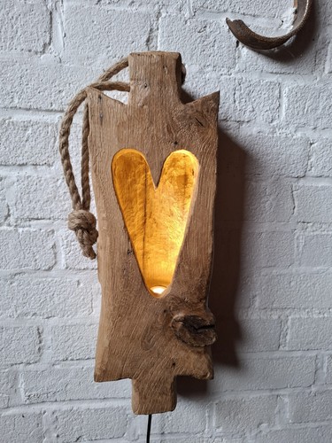 Windlicht laterne altholz 45cm - laterne,