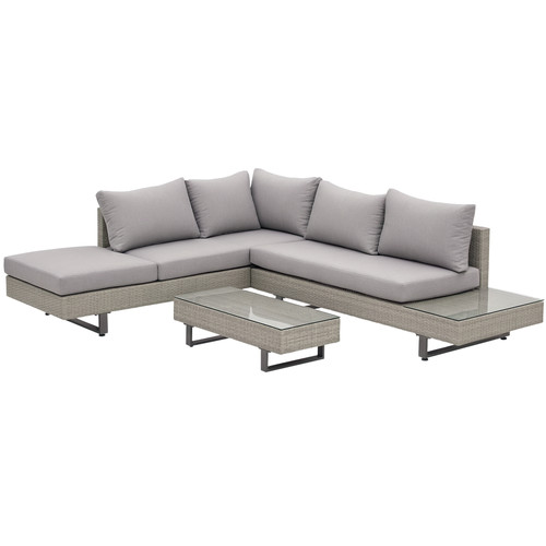 Polyrattan gartenmöbel tlg - gartenmöbel, 3-tlg