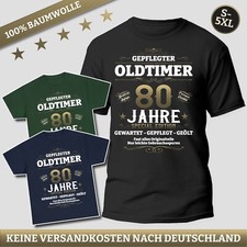 80. Geburtstag Geschenk Herren T-Shirt Oldtimer Jahrgang 1944 Original Vintage