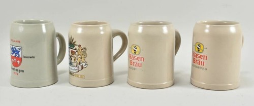 Bierkrug sammler feuerwehr - 4x,