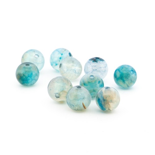 Achatperlen hellblau 8mm - achatperlen,