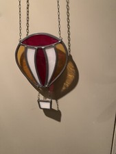 Fensterglasbild Ballon Bleiverglasung 27 cm