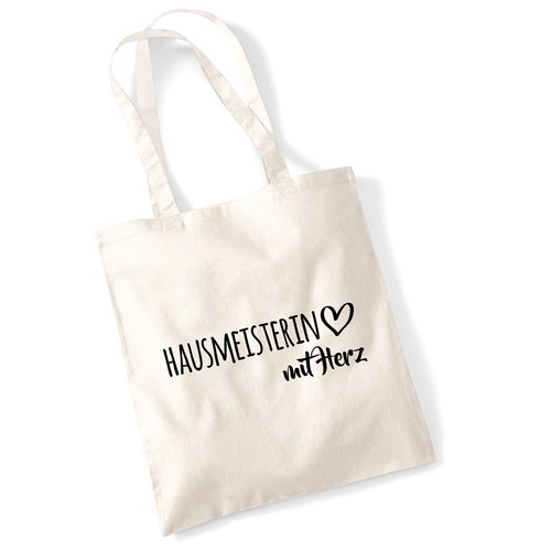 Jutebeutel hausmeisterin mit - jutebeutel,
