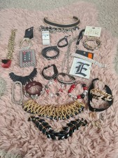 Konvolut Schmuck Gothic H&M Ketten teilweise neu Statement Armbänder Ohrringe