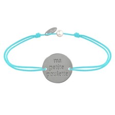 Armband Link Versilbert Runde