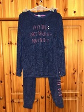 Pyjama Set dunkelblau Gr. 170/176