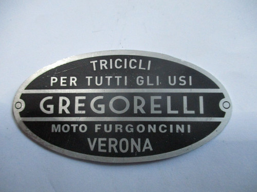 Typenschild schild gregorelli - typenschild,