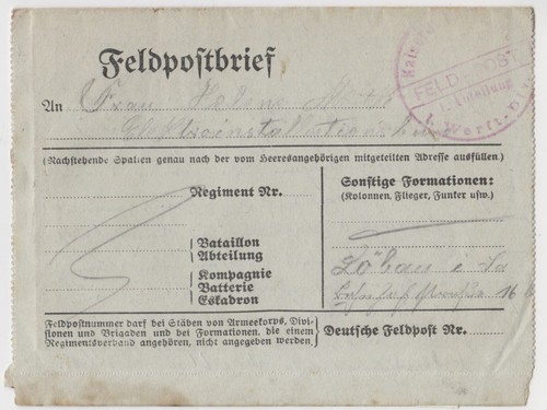 Kartenbrief feldpost marine - kartenbrief,