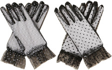 2 Paar Spitzenhandschuhe