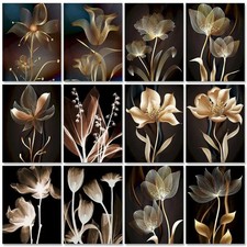 Diamant Malerei Set Blumen Blume Rubbelbild Bastelset Kunst Dekor