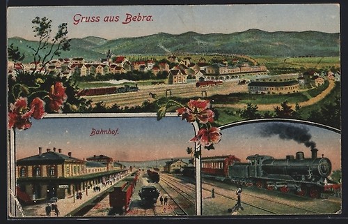 Bebra bahnhof mit - ak,