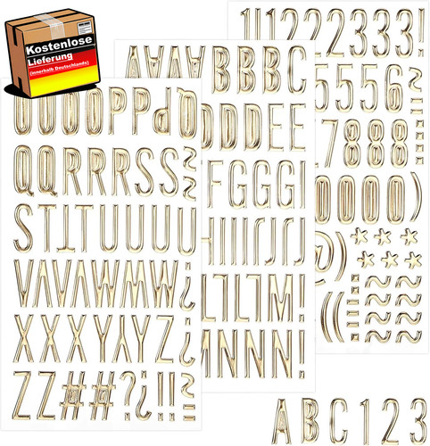 Goldene buchstaben - goldene, 3d